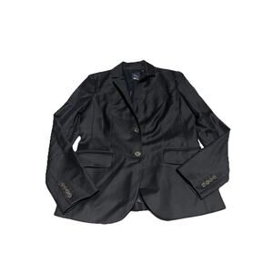 J.Crew Blazer Jacket Women's 4 Black Two Button Pockets Coat Long Sleeve Vintage